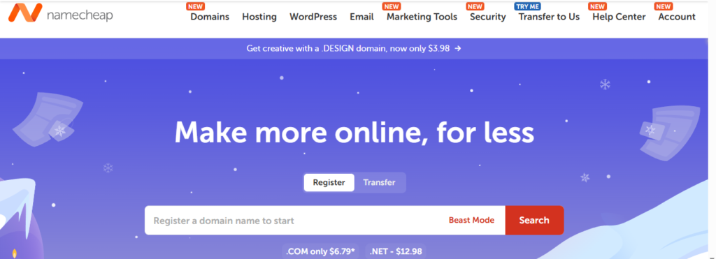 hosting namecheap