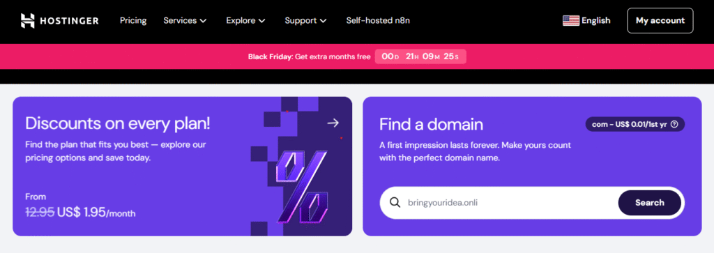 Hostinger website hosting service