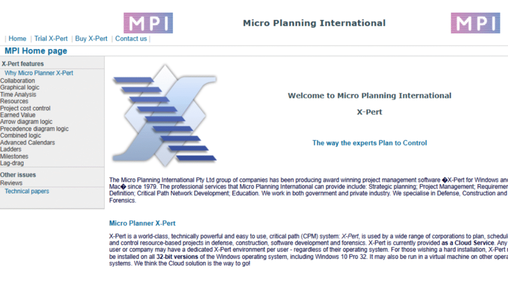 Micro Planner X‑Pert - A Project Scheduling Tool in Project Management