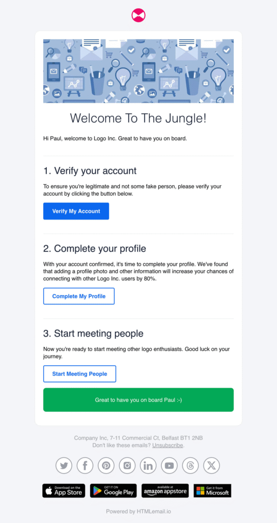 Welcome Email Template