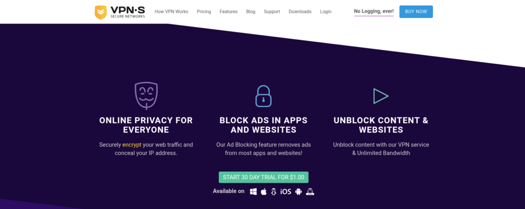 VPNSecure for online privacy