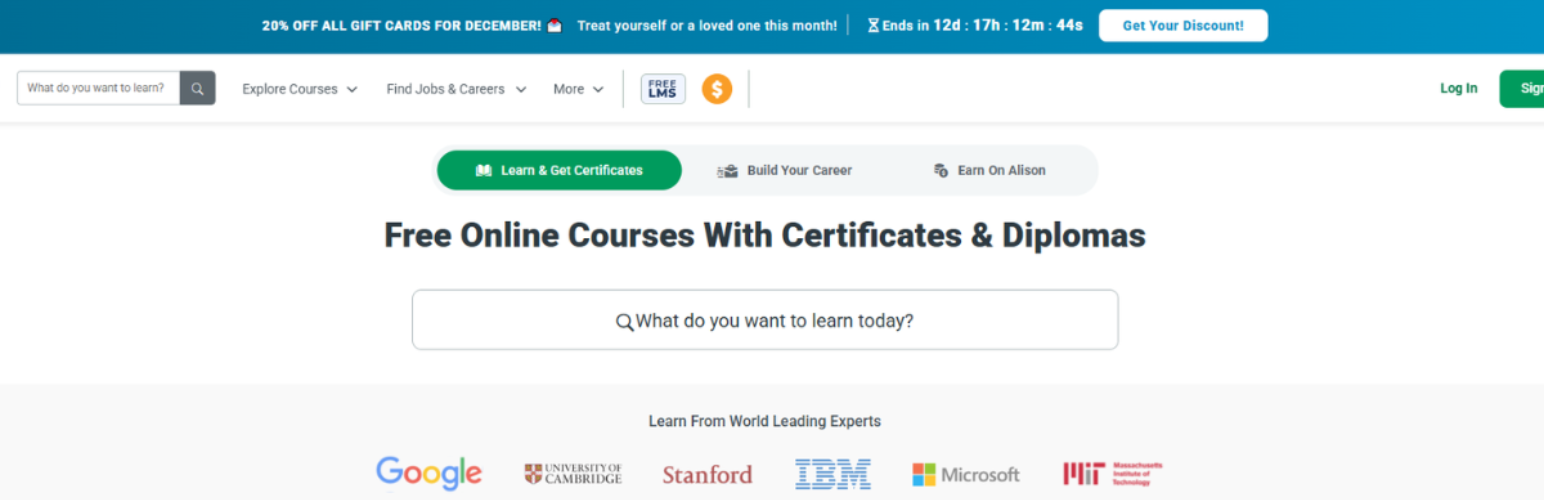 Alison online courses