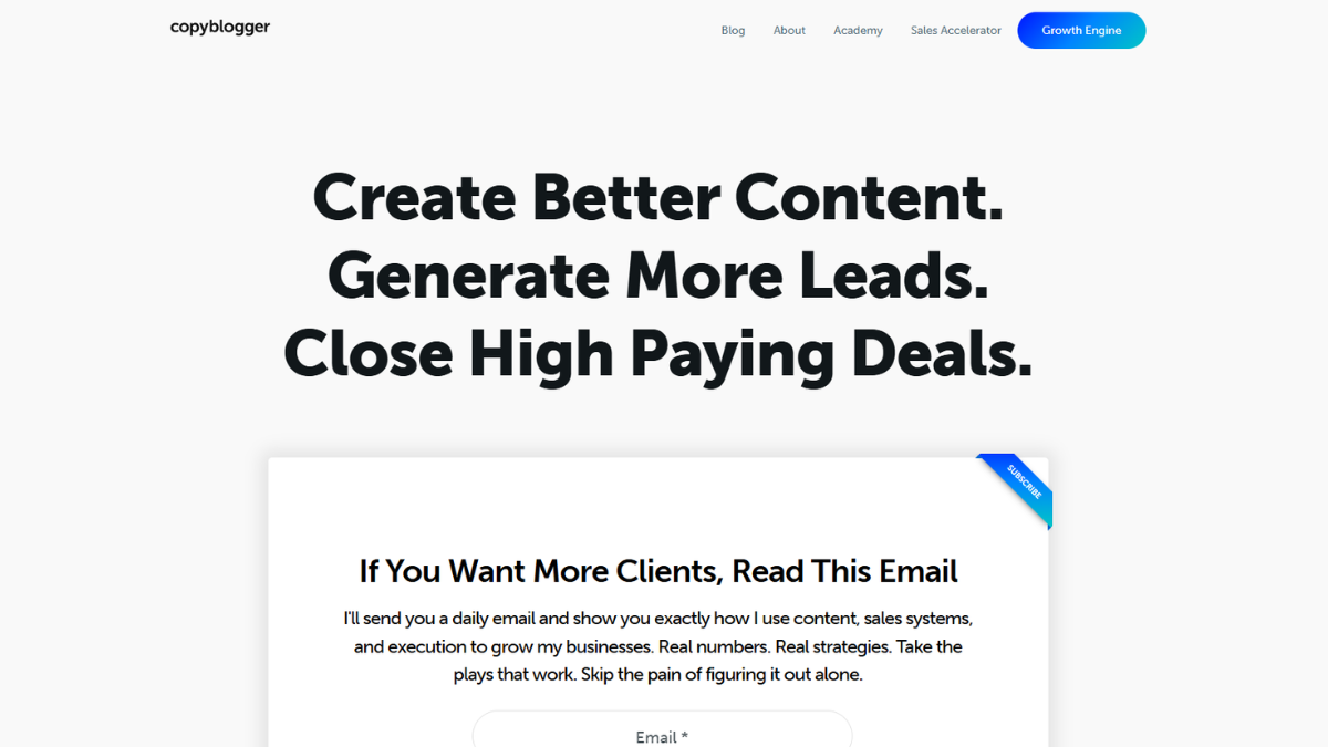 Copyblogger Content Writing