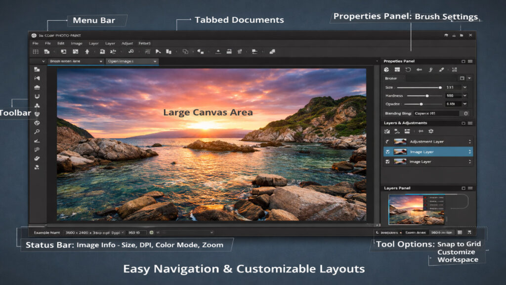 Corel Image Editor Interface