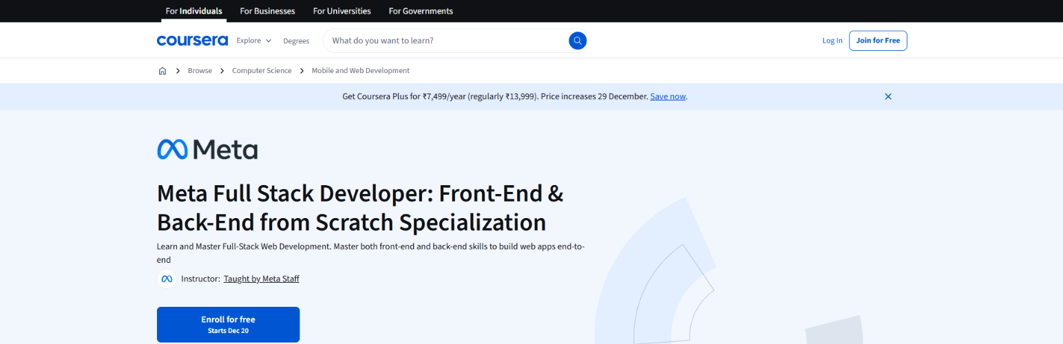 Full Stack Web Development