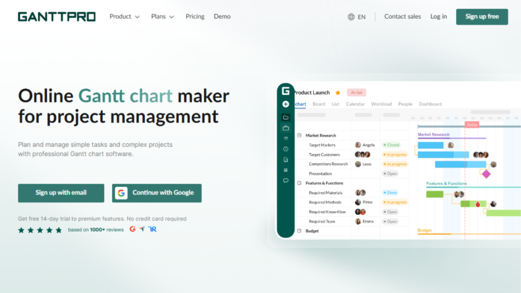GanttPRO A Project Scheduling Software