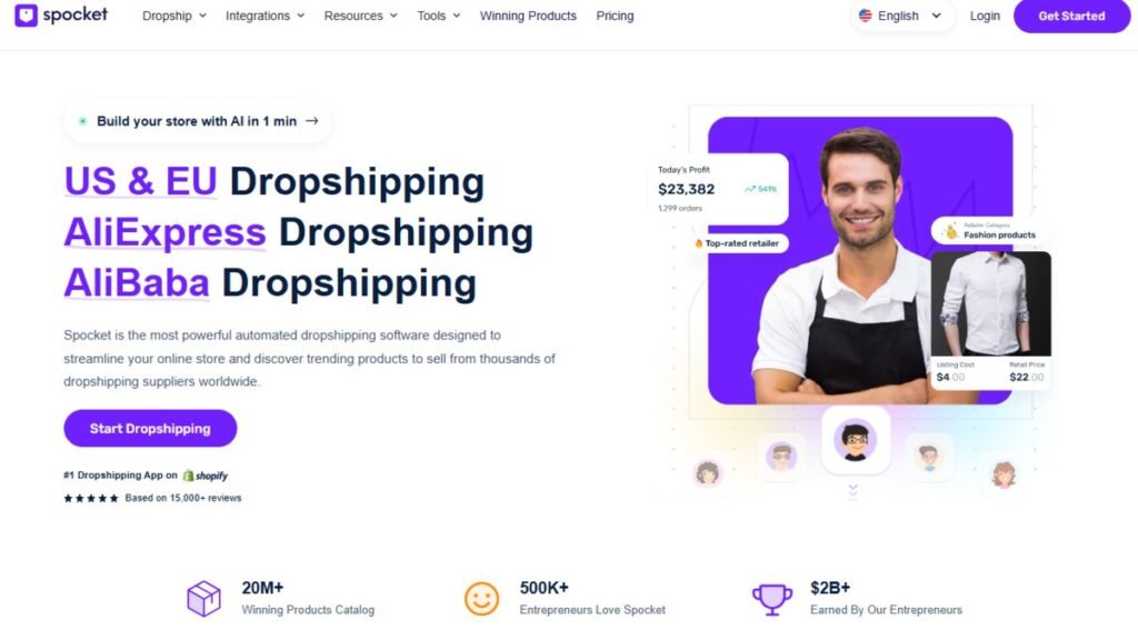 Spocket, Best Apps for Dropshipping