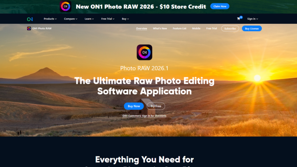 ON1 Photo RAW, RAW Photo Editors