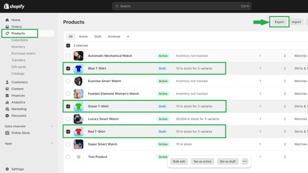 Product Variants Management in shopify