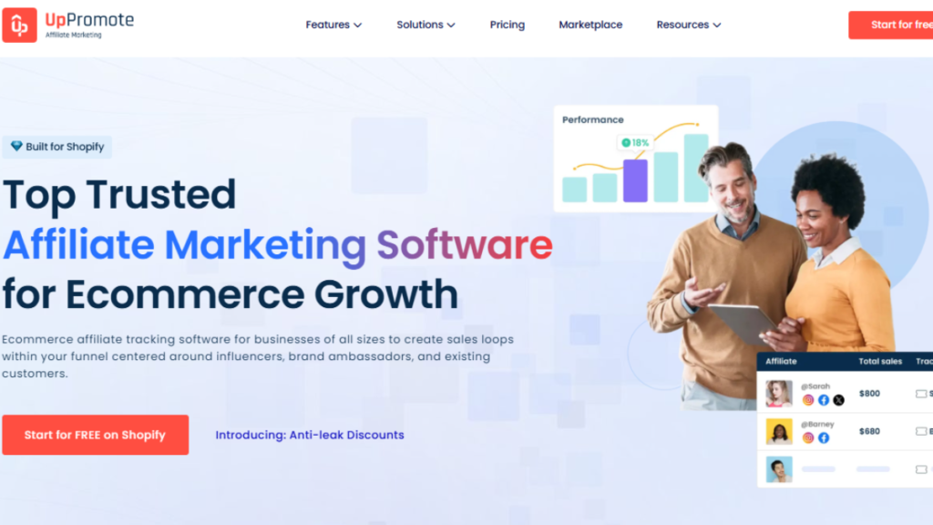 UpPromote, Best Affiliate Marketing App for Shopify