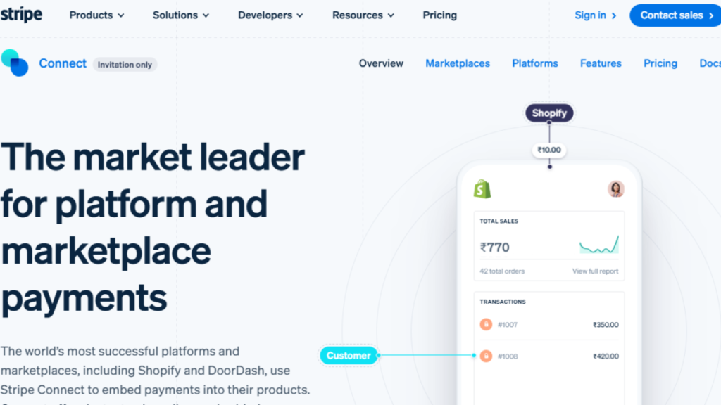Stripe shopify payment