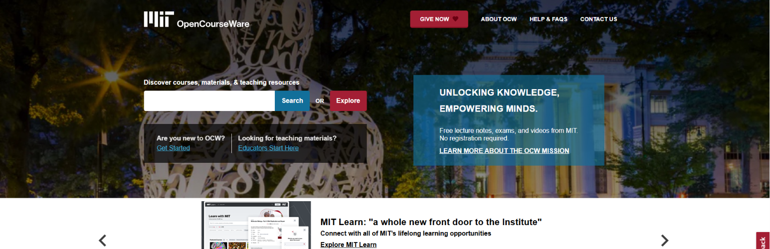 MIT OpenCourseWare Learning Platform