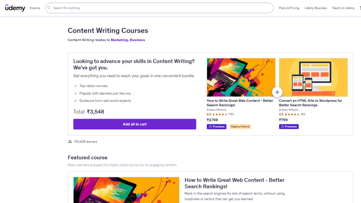 Udemy's Complete Content Writing Masterclass 