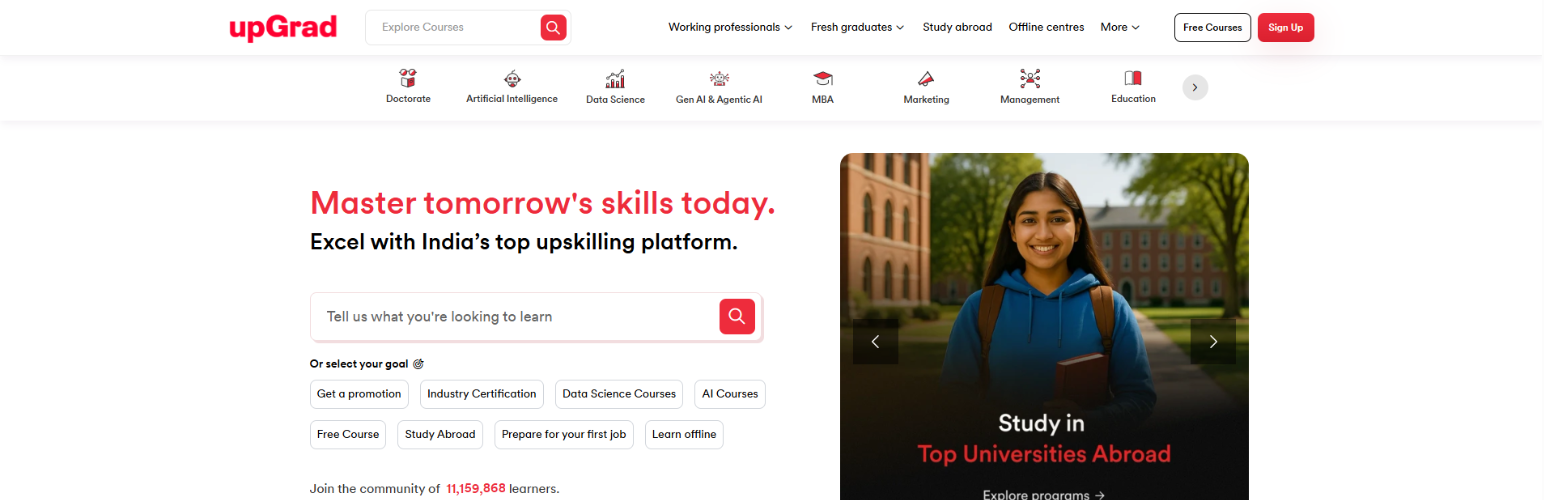 UpGrad Learning Platform