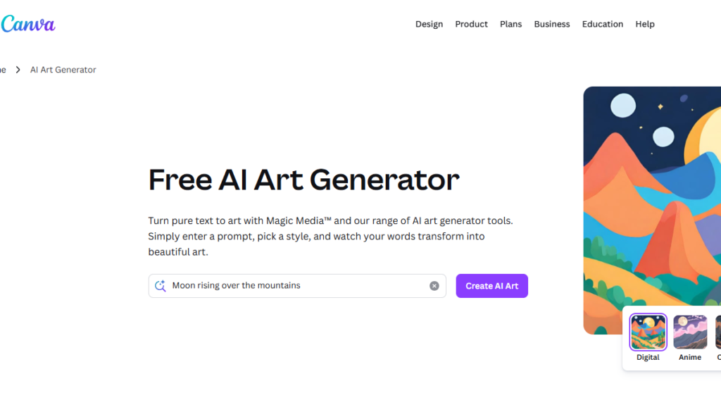 what is canva ai generator