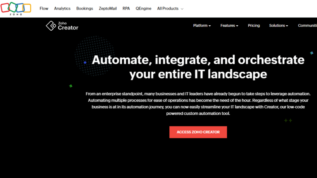 Automation Tool in Zoho Project Management Software.