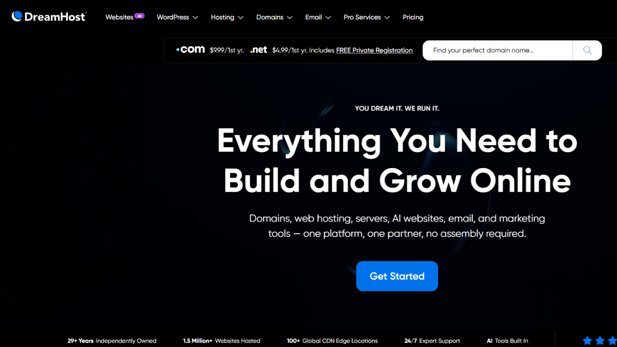 DreamHost Fastest Hosting Service Provider