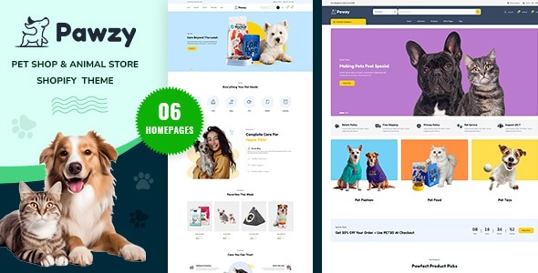 Pawzy - Pets & Animals Store Shopify Theme