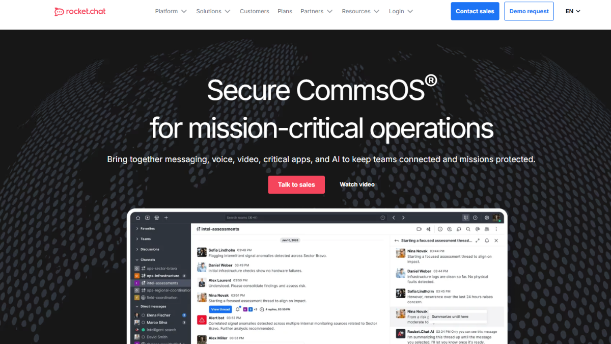 Rocket Chat communication tool